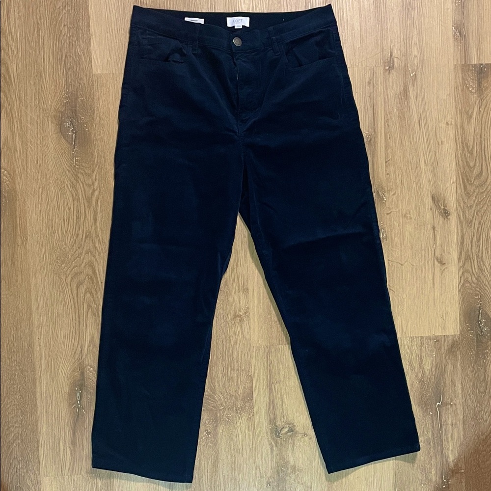 Women’s loft outlet navy blue straight corduroy pants size 12